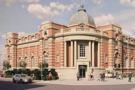 Artist's impression of the proposed extended Central Library (credit Ellis Williams Architects)