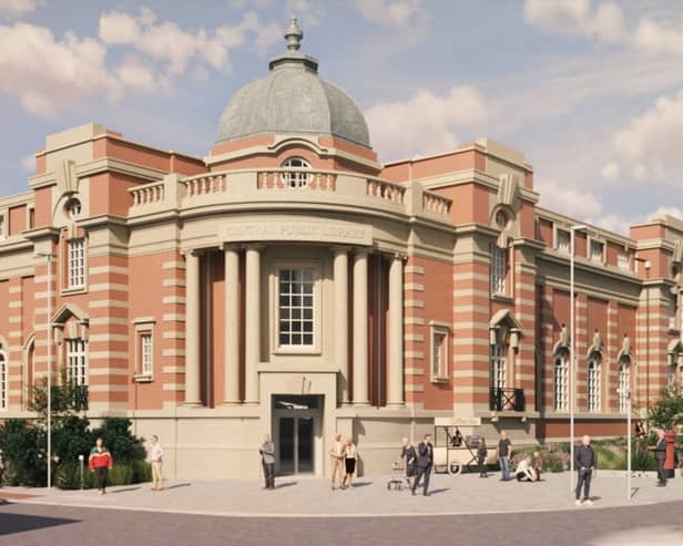 Artist's impression of the proposed extended Central Library (credit Ellis Williams Architects)
