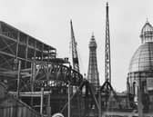 22nd February 1939:  The opera house under construction at Blackpool. Blackpool Tower is in the centre