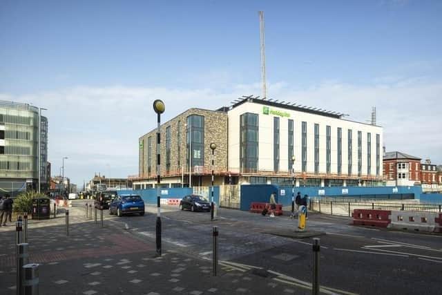 The four-star Holiday Inn is being constructed as part of the town’s £350m Talbot Gateway development next to Blackpool North railway station