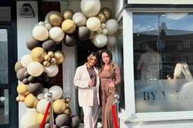 BY YAZZ. opened its doors on Easter Sunday. Pictured is owner Yazz Fletcher (left) and lash technician Lauren Partridge.