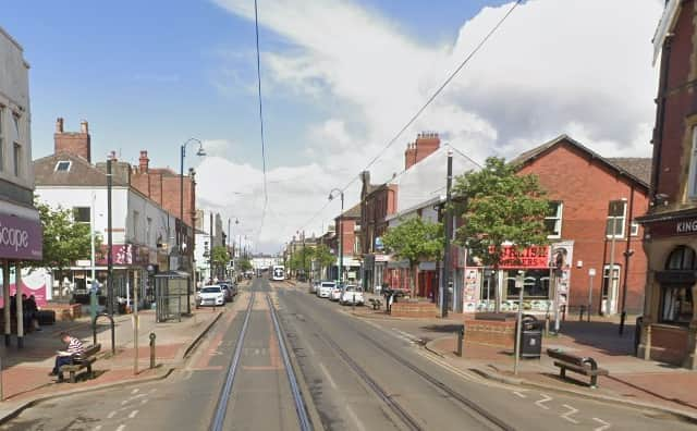 A man was attacked with a screwdriver at the junction of Preston Street and Lord Street in Fleetwood (Credit: Google)