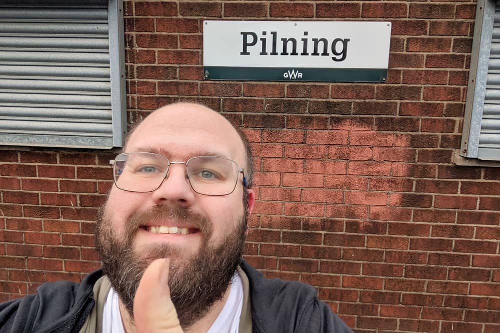 David Jones, 34, at Pilning station.