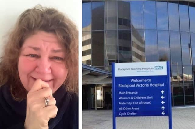 Actress Cheryl Fergison had to spend 24 hours at Blackpool Victoria Hospital and says the NHS system is broken.