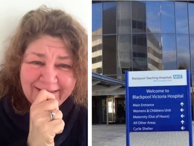 Actress Cheryl Fergison had to spend 24 hours at Blackpool Victoria Hospital and says the NHS system is broken.