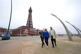 Shadow paymaster general Jonathan Ashworth, shadow chancellor Rachel Reeves, and Chris Webb during their campaign in Blackpool (Credit: Peter Byrne/PA Wire)