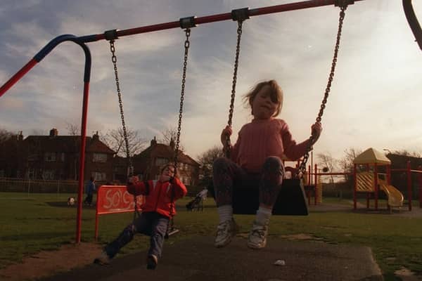 Grange Park children utilising the recreation facilities on the estate, 1997