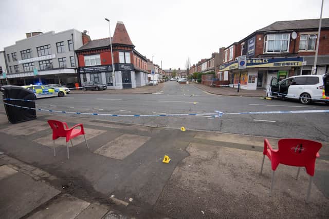 Two people have been charged after a man was knocked off an e-bike in Blackpool