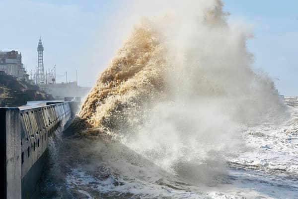 The weather was a bit wild in Blackpool over the weekend