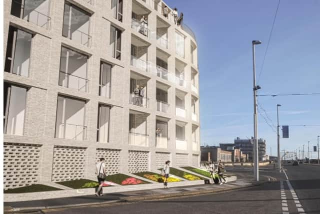 Artist's impression of the development on New South Promenade (David Cox Architects)