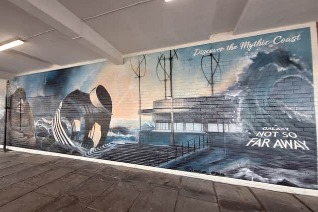 The huge mural unveiled at Cleveleys bus station