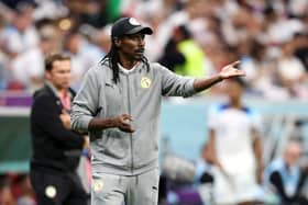Aliou Cisse is the manager of the Senegal national team. He could give a first call up a player linked with a move to Blackpool. (Photo by Clive Brunskill/Getty Images)