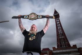 Blackpool's bare-knuckle boxer Richie Leak pictured after winning the BKB world heavyweight title