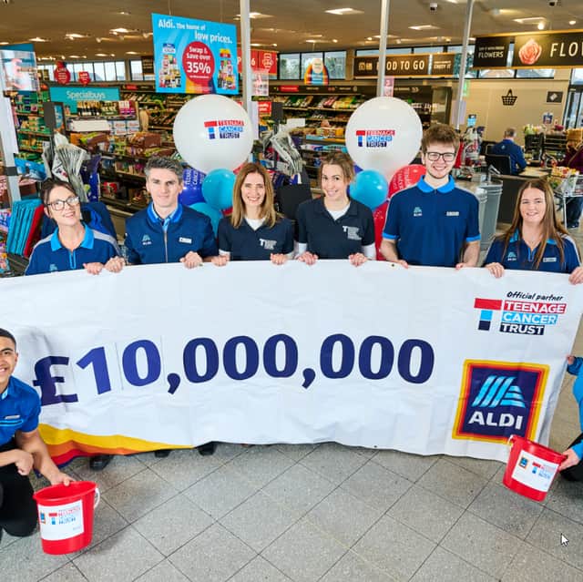 The customer raffle is all part of Aldi‘s celebrations after it raised £10 million for Teenage Cancer Trust since partnering with the charity back in 2017.