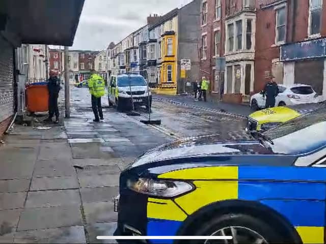 Watch police swoom on Havelock Street, Blackpool after suspected dog attack