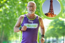 Tony said he will be donning a distinctive rubber Blackpool Tower outfit during the race.