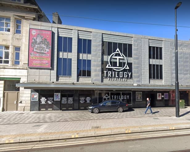 A man suffered a broken nose after he was headbutted at Trilogy Nightclub in Blackpool (Credit: Google)