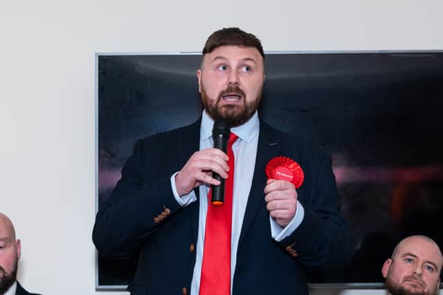 Labour candidate Chris Webb addressing the hustings