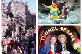 The River Caves ride is more than 115 years old. Here's some pictures from our archive, including one of the late Liz Dawn (Vera Duckworth) riding it in 1994.