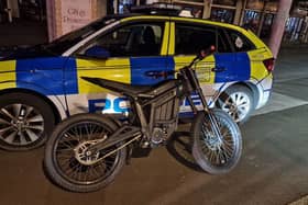 The electric bike has been seized by police