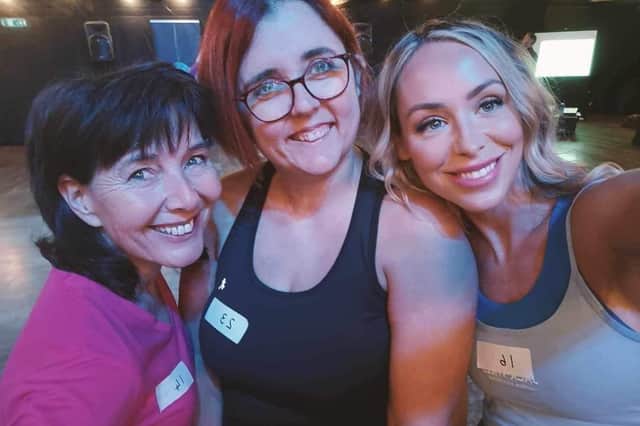 Stacey and two other Dance Hero finalists - Linda Adams (left) and Loie McNeill (right) are hosting a joint fundraiser called Burlesque and Bubbles.
