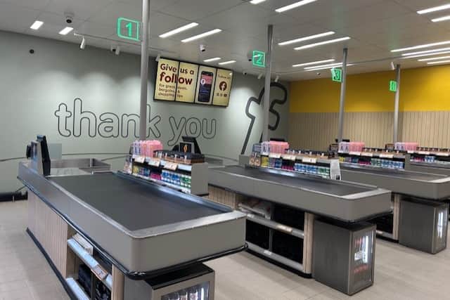 How the new-look tills will look when the Farmfoods store in Devonshire Road reopens on Saturday, June 22