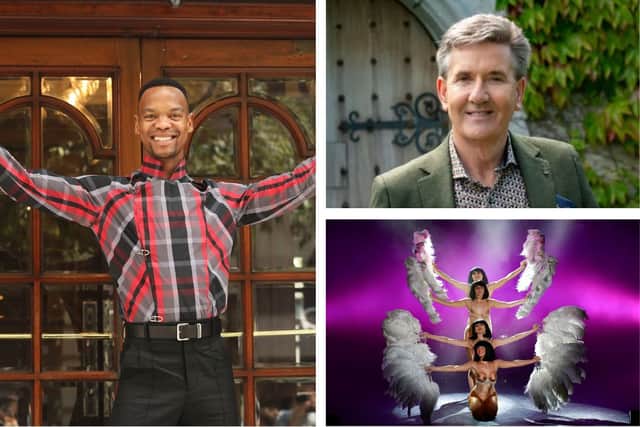 Johannes Radebe, Daniel O’Donnell and the stars of An Evening of Burlesque are performing at the Winter Gardens in May.