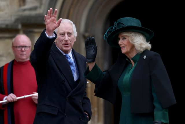 Buckingham Palace said Charles and Camilla will visit a cancer treatment centre on Tuesday to meet medical specialists and patients (Photo by Hollie Adams - WPA Pool/Getty Images)