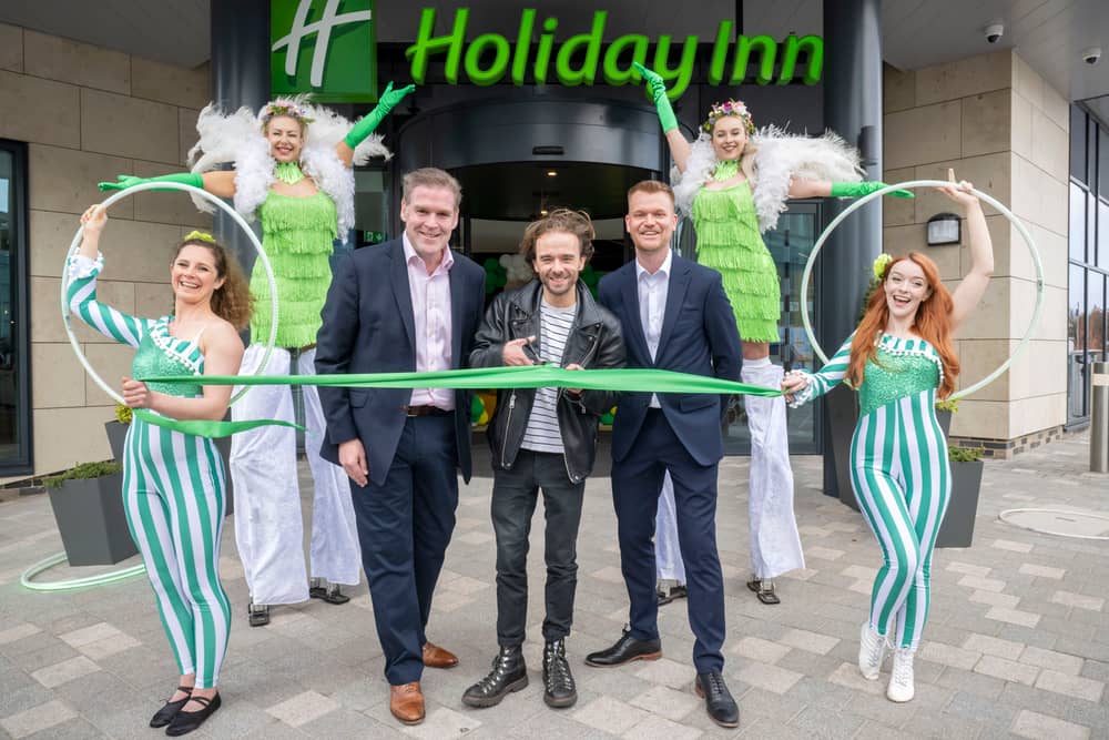 Coronation Street star Jack Shepherd officially opens the new Holiday Inn hotel in Blackpool, UK. Picture date: Wednesday May 1, 2024. Photo credit should read: Anthony Devlin
