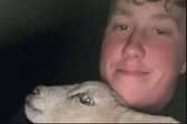 Ellis Gibbs was led to his final resting place on the back of a tractor -something he loved.