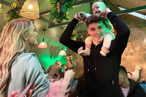 Coronation Street star Lucy Fallon with Preston North End midfielder Ryan Ledson and their young son Sonny - thanks fans for their messages of support after discussing a miscarriage she suffered