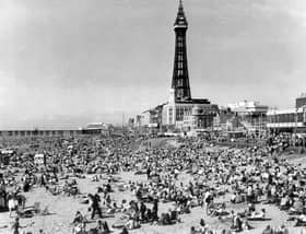 Blackpool beach in 1988