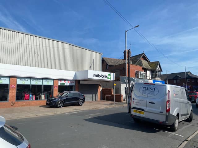 The signs have gone up for a new discount department store opening at the former Wilko in Cleveleys