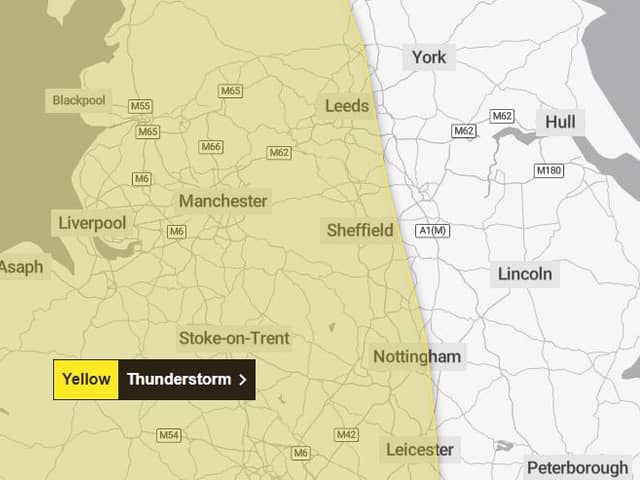 There's a yellow weather warning for Lancashire 