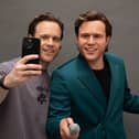Olly takes a picture with his new Madame Tussauds figure