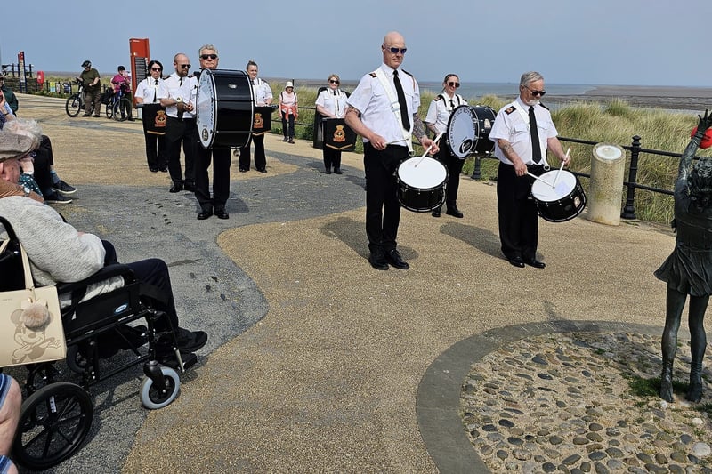 Fleetwood Old Boys Band at the town's first National Fishing Remebrance event. Photo: Maureen Blair (Ravenswood Photography & Media)