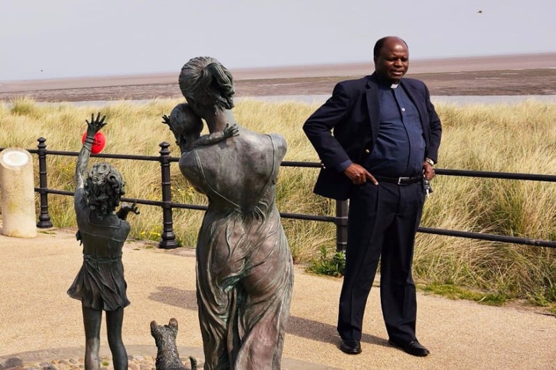 Rev George Ayoma at Fleetwood's first National Fishing Memorial Day. Photo: Maureen Blair (Ravenswood Photography & Media)