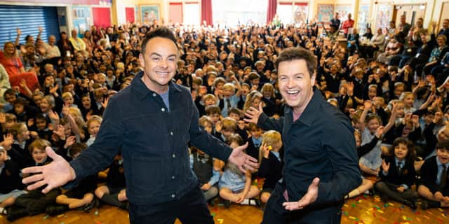 Ant and Dec crash primary school assembly.