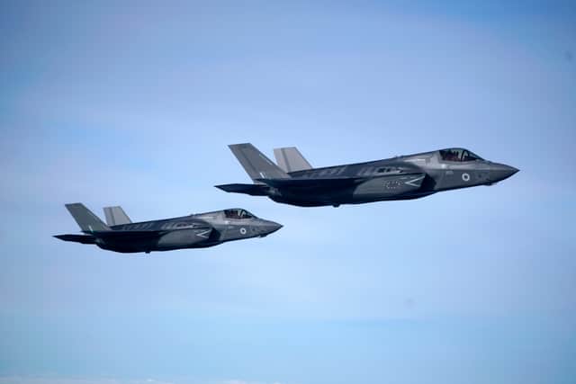 A 'large formation' of RAF aircraft, possibly including F-35 Lightning jets (pictured), will take part in rehearsals for the King's birthday flypast