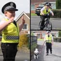 Finley Bollen, six, dresses in an officer's hat and outfit everyday - keeping his town and its people safe on the roads. 