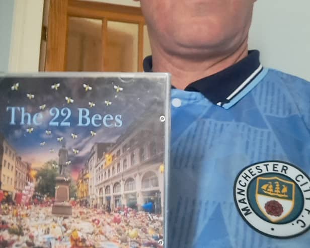 Paul Hargreaves with his single 'The 22 Bees'.