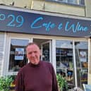 Wayne Duffy outside No 29 Cafe & Wine Bar in Bispham