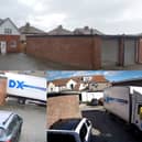 The houses and the garages, as well as CCTV shots from Mr Hancock's house, showing lorries loading and unloading, and turning around in driveways.