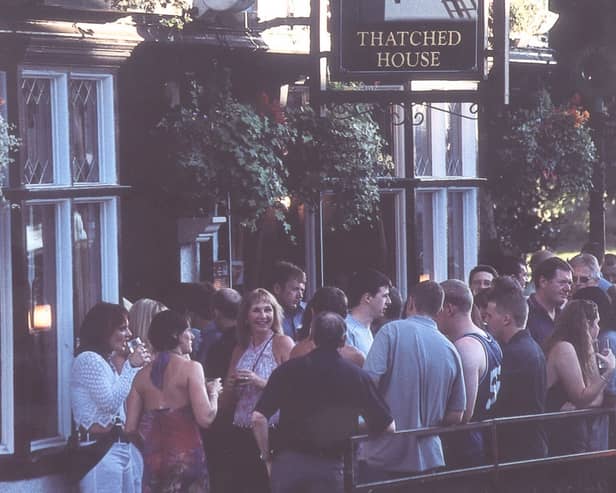 A summer night outside The Thatched House
