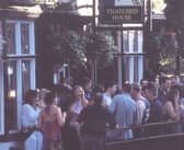A summer night outside The Thatched House