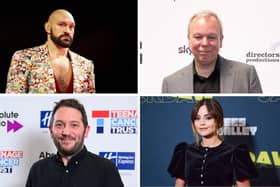 Top left clockwise: Tyson Fury, Steve Pemberton, Jenna Coleman and Jon Richardson. Credit: Getty