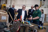 Labour leader Sir Kier Starmer at C&W Berry in Leyland (Credit: Neil Cross)