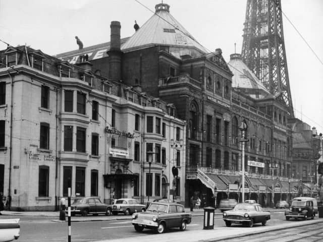 The County Hotel to the left