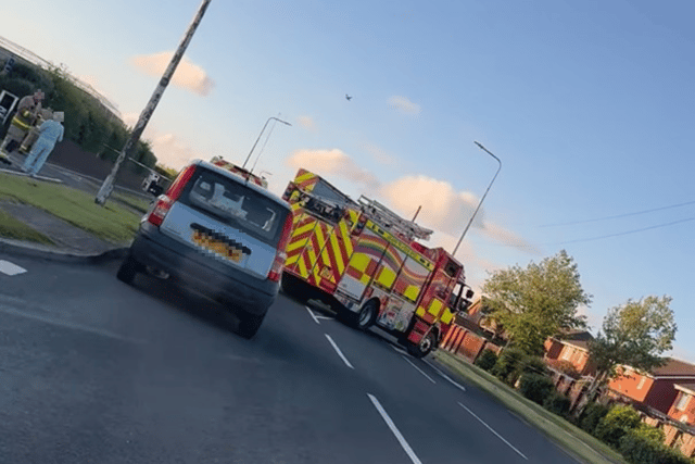 Emergency services were called to reports of an “explosion” in the Broadway area of Fleetwood (Credit: Bradley Brown)