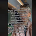 A TikTok influencer has called out a cheating fiancé bragging about his conquest to his mates on a train to Preston and has issued a message to his wife-to-be.